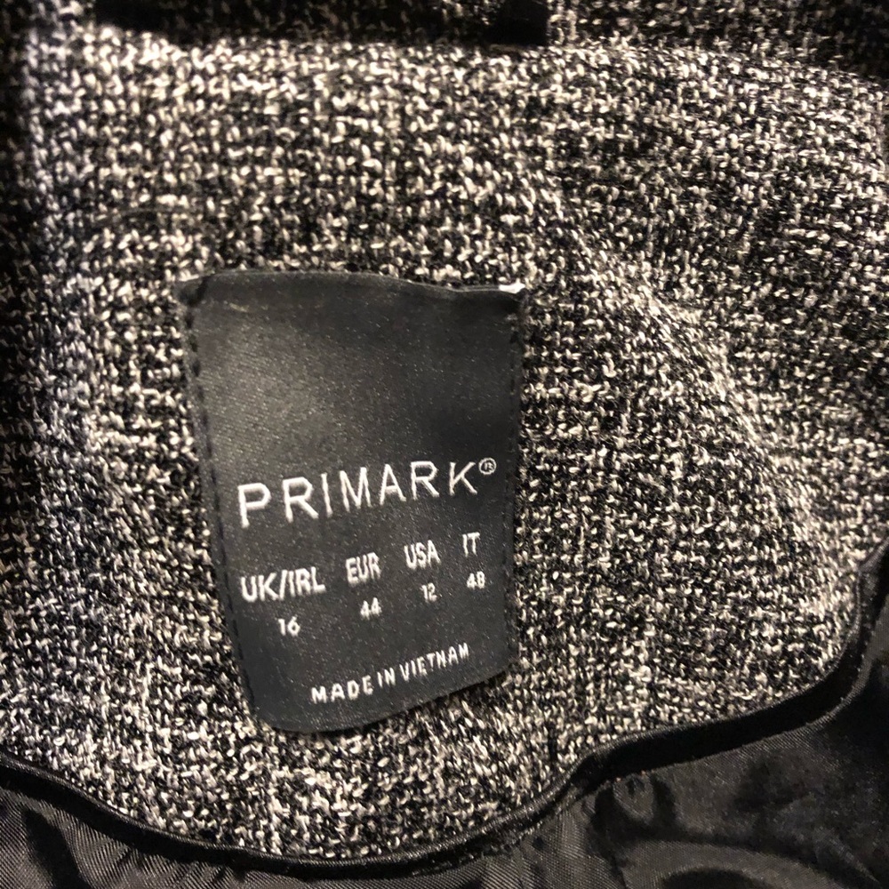 Primark Women’s Tweed Parka Coat Grey sz: 12 - Picture 5 of 8